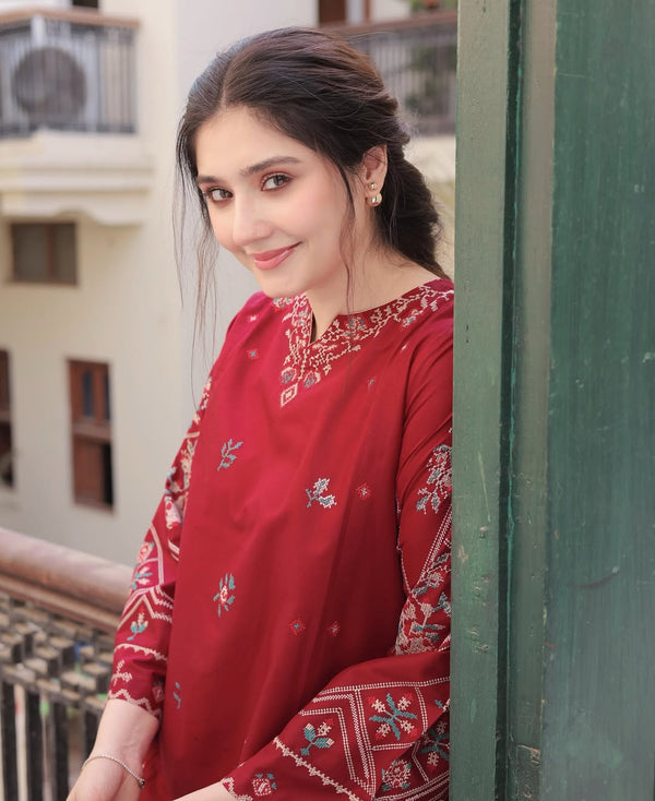 Dur-e-Fishan EMBROIDERY 2PC (FARSHI)