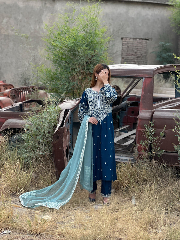 Zara Embroidered 3PC Suit